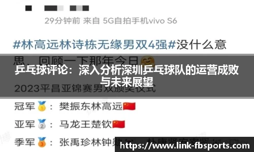 乒乓球评论：深入分析深圳乒乓球队的运营成败与未来展望